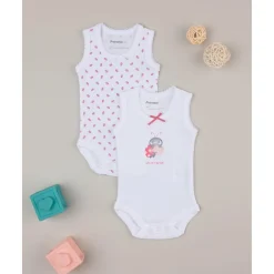 Outlet Pack de 2 Bodies sin Mangas para Niña Ropa Y Accesorios·Bodies|Recién Nacido·Ropa Y Accesorios