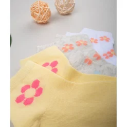 Pack de 5 calcetines cortos con flores para niña*Prenatal Sale