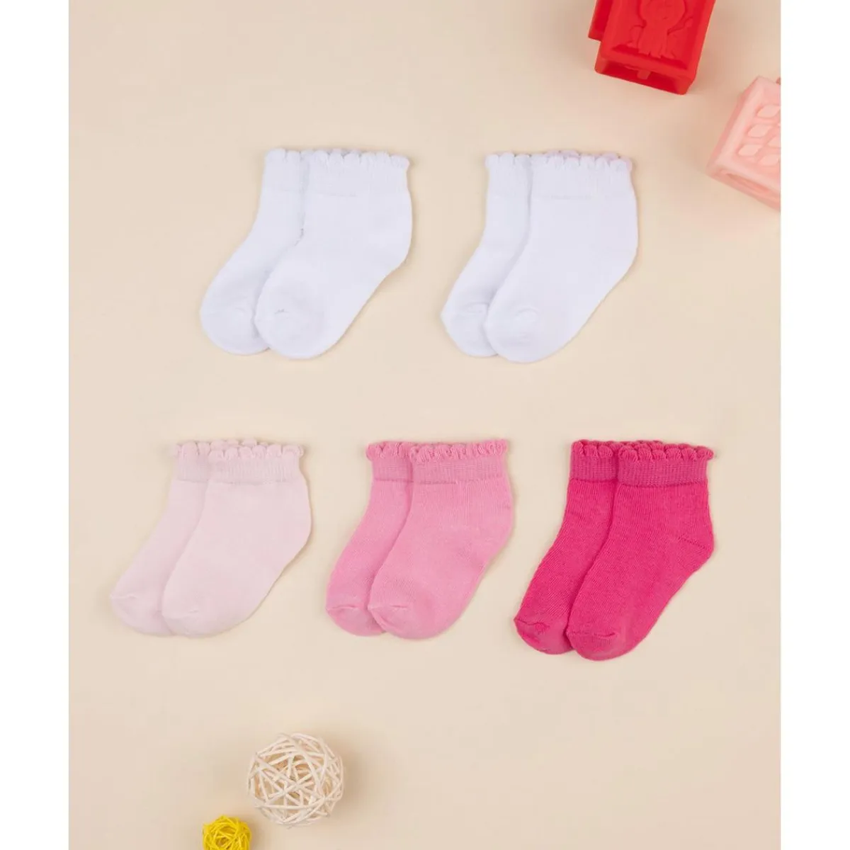 Pack de 5 Calcetines Cortos para Niña*Prenatal Best
