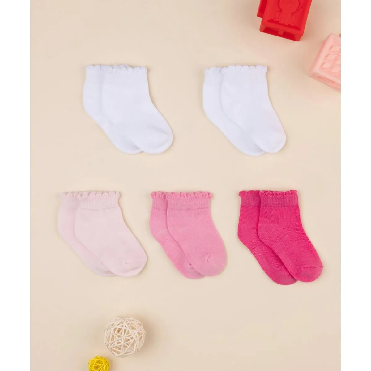 Pack de 5 Calcetines Cortos para Niña*Prenatal Best