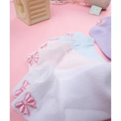 Pack de 5 calcetines multicolor con lacito rosa*Prenatal Online