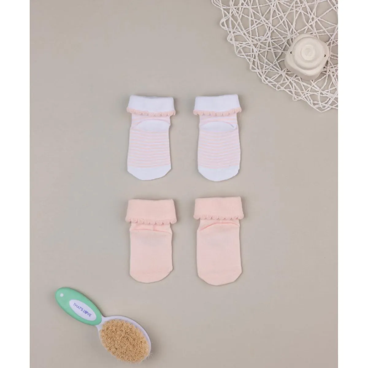 Pack de 2 calcetines para recién nacida osita y rayas Recién Nacido·Ropa Y Accesorios|Ropa Y Accesorios·Zapatos Y Calcetines