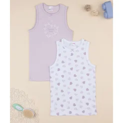 Pack de 2 Camisetas sin Mangas Lila para Niña*Prenatal Outlet