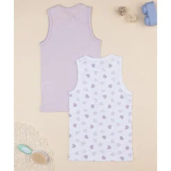 Pack de 2 Camisetas sin Mangas Lila para Niña*Prenatal Outlet