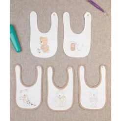 Pack x5 baberos interlock*Prenatal Best