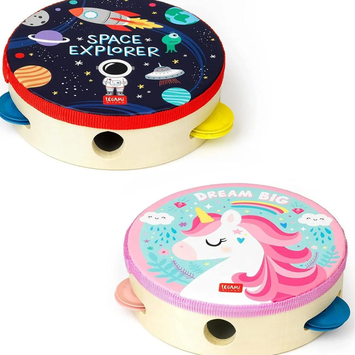 Pandereta infantil con sonajeros, tema unicornio ㅤ*TOYS "R" US Hot