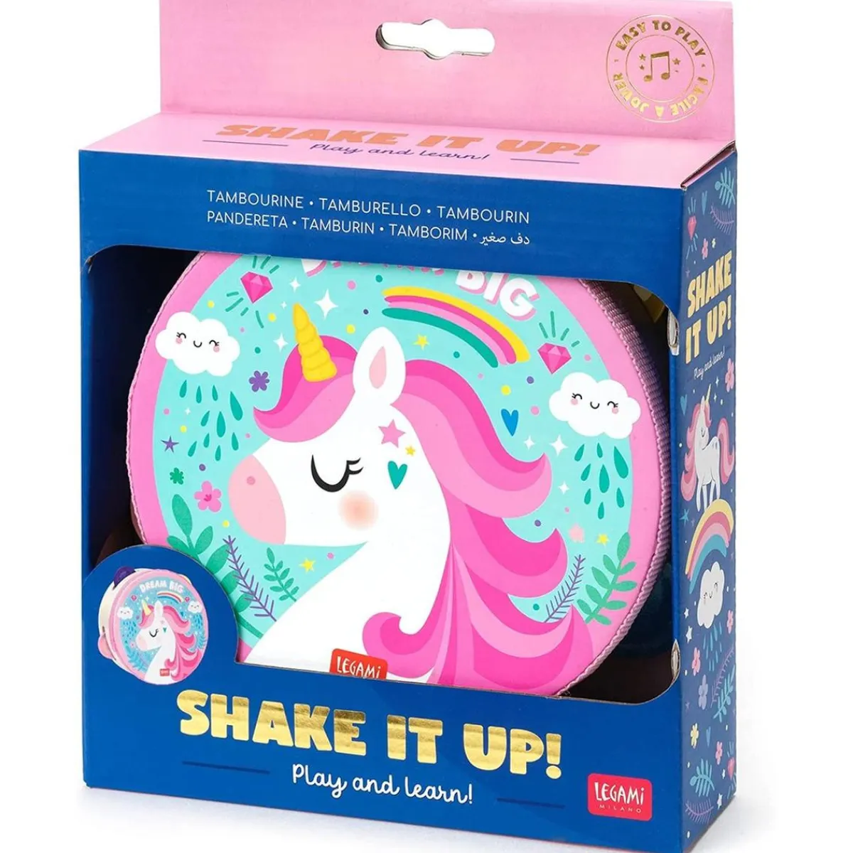 Pandereta infantil con sonajeros, tema unicornio ㅤ*TOYS "R" US Hot