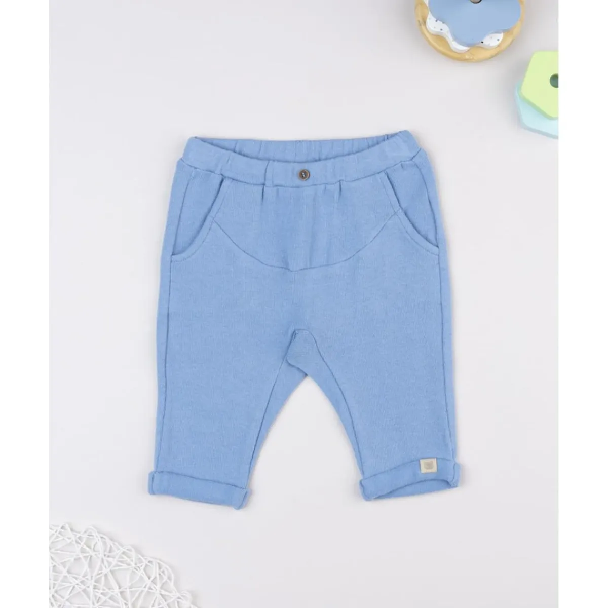Pantalón bebé azul de punto*Prenatal Clearance