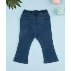 Pantalón campana denim niña con bordados florales*Prenatal Online