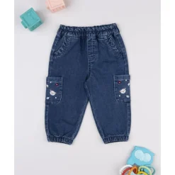 Discount Pantalón denim de niña con bordados Niña·Bebé Niña 3-36 Meses|Bebé Niña 3-36 Meses·Vaqueros, Pantalones Y Petos