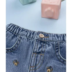 Pantalón denim niña flores*Prenatal New