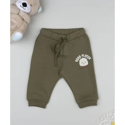 Pantalón felpado verde militar para niño*Prenatal
