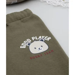 Pantalón felpado verde militar para niño*Prenatal