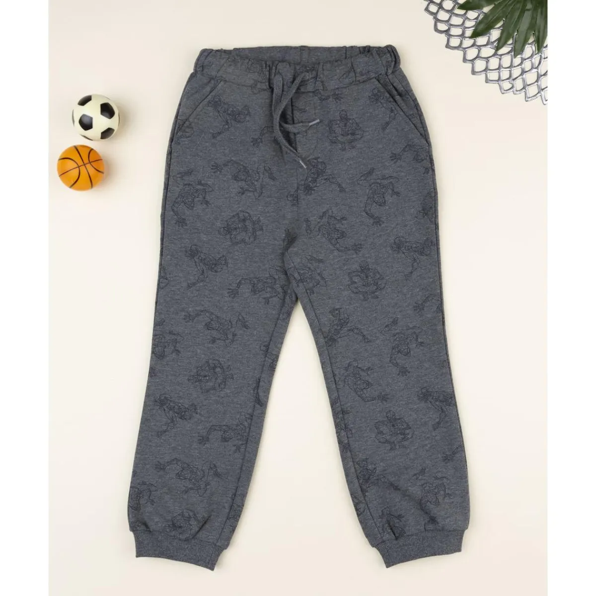 Pantalón gris para niño con Spiderman estampado*Prenatal