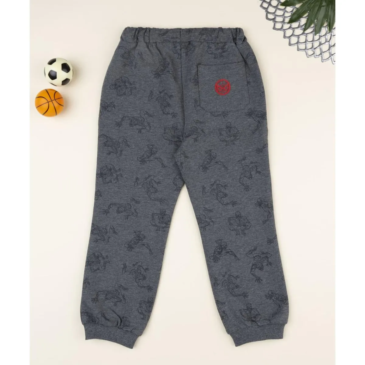 Pantalón gris para niño con Spiderman estampado*Prenatal