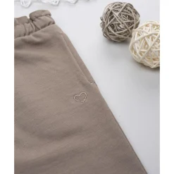 Hot Pantalón marrón con corazón bordado para niña Niña·Bebé Niña 3-36 Meses|Bebé Niña 3-36 Meses·Vaqueros, Pantalones Y Petos