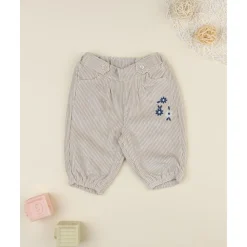 Clearance Pantalón niña beige de canalé con bordados Niña·Bebé Niña 3-36 Meses|Bebé Niña 3-36 Meses·Vaqueros, Pantalones Y Petos