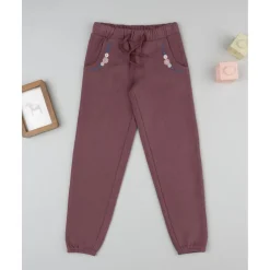 Sale Pantalón niña rosa oscuro con bordados florales Niña·Niña 2-10 Años|Niña 2-10 Años·Vaqueros, Pantalones Y Petos