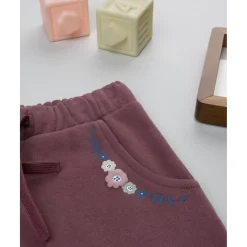 Sale Pantalón niña rosa oscuro con bordados florales Niña·Niña 2-10 Años|Niña 2-10 Años·Vaqueros, Pantalones Y Petos