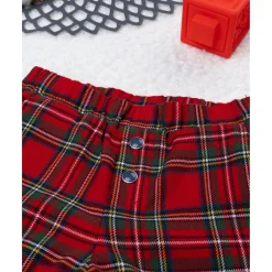 Pantalón niño tartán rojo con forro de algodón*Prenatal Hot