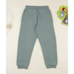 Pantalón niño verde felpado con estampado*Prenatal Outlet