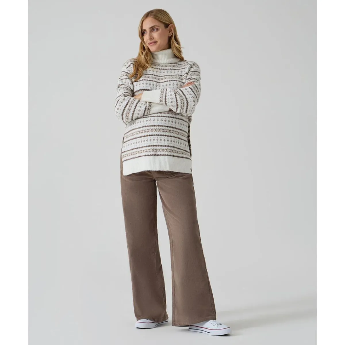 Pantalón premamá de pana marrón*Prenatal Sale