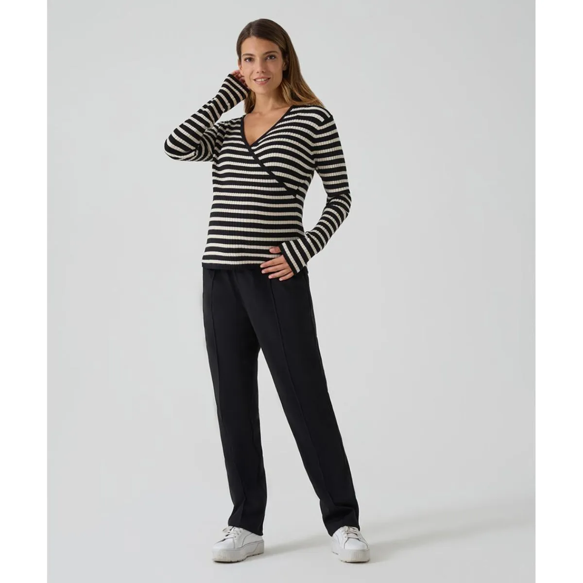 New Pantalón premamá de pierna ancha negro Premamá·Moda|Moda·Pantalones, Faldas Y Leggins