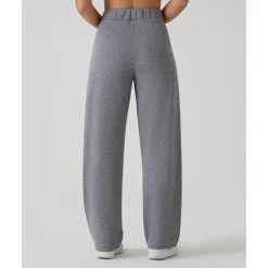 Pantalón premamá de pierna ancha gris “fake tricot”*Prenatal Outlet