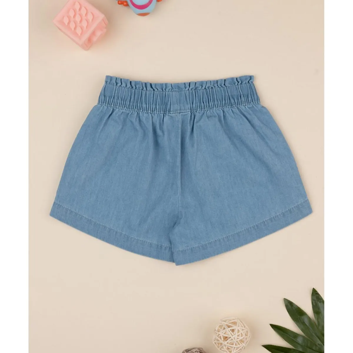 Outlet Pantalones cortos de cambray claro niña Bebé Niña 3-36 Meses·Vaqueros, Pantalones Y Petos|Niña·Bebé Niña 3-36 Meses