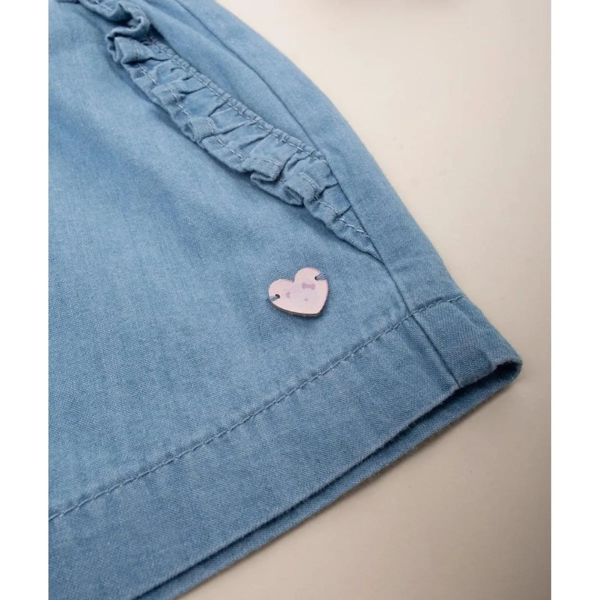 Outlet Pantalones cortos de cambray claro niña Bebé Niña 3-36 Meses·Vaqueros, Pantalones Y Petos|Niña·Bebé Niña 3-36 Meses