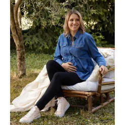 New Pantalones premamá con banda alta en la cintura Moda·Pantalones, Faldas Y Leggins|Premamá·Moda