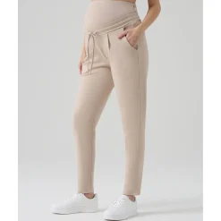 New Pantalones premamá jogger beige punto milano Premamá·Moda|Moda·Pantalones, Faldas Y Leggins