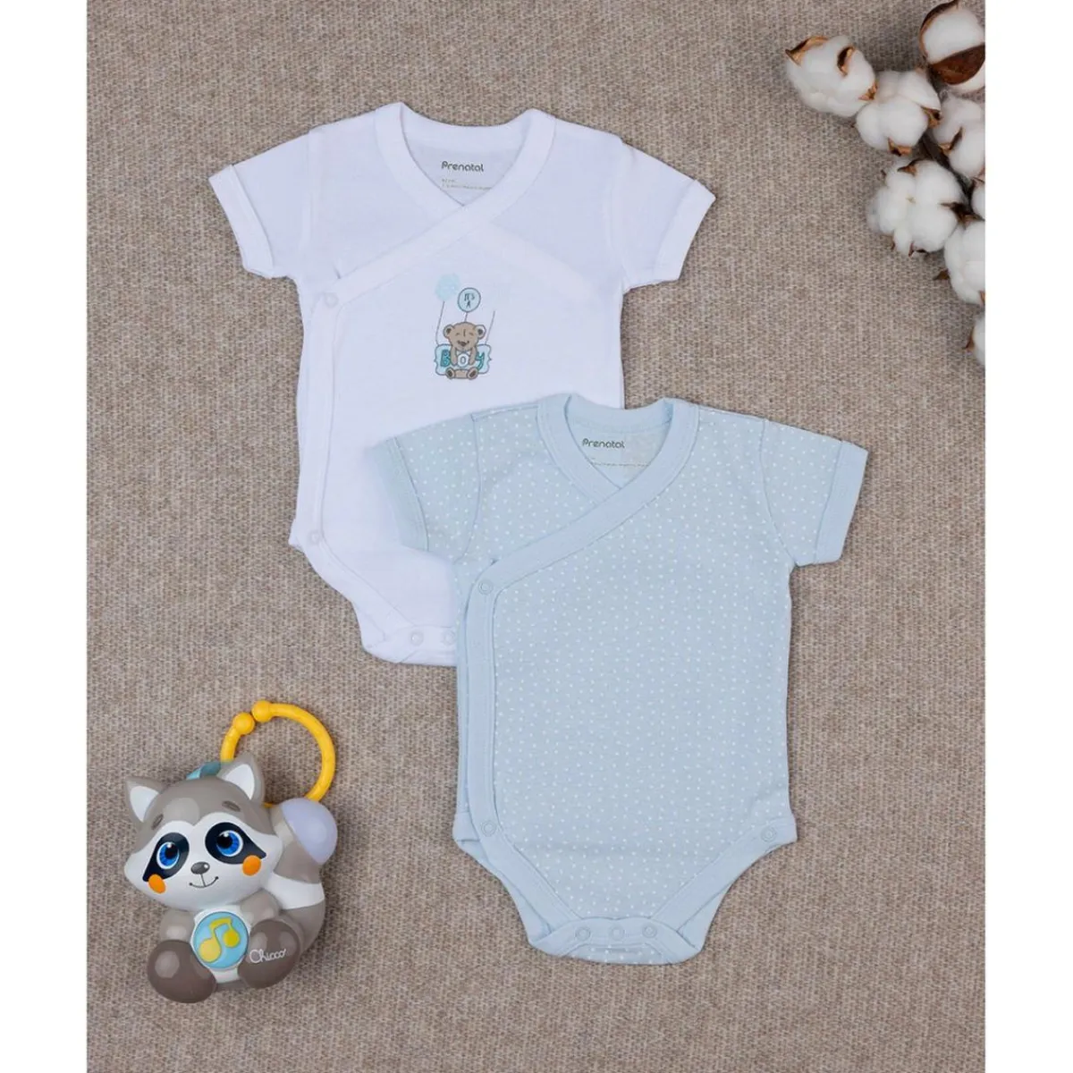 Clearance Paquete 2 body blanco y celeste Recién Nacido·Ropa Y Accesorios|Ropa Y Accesorios·Bodies