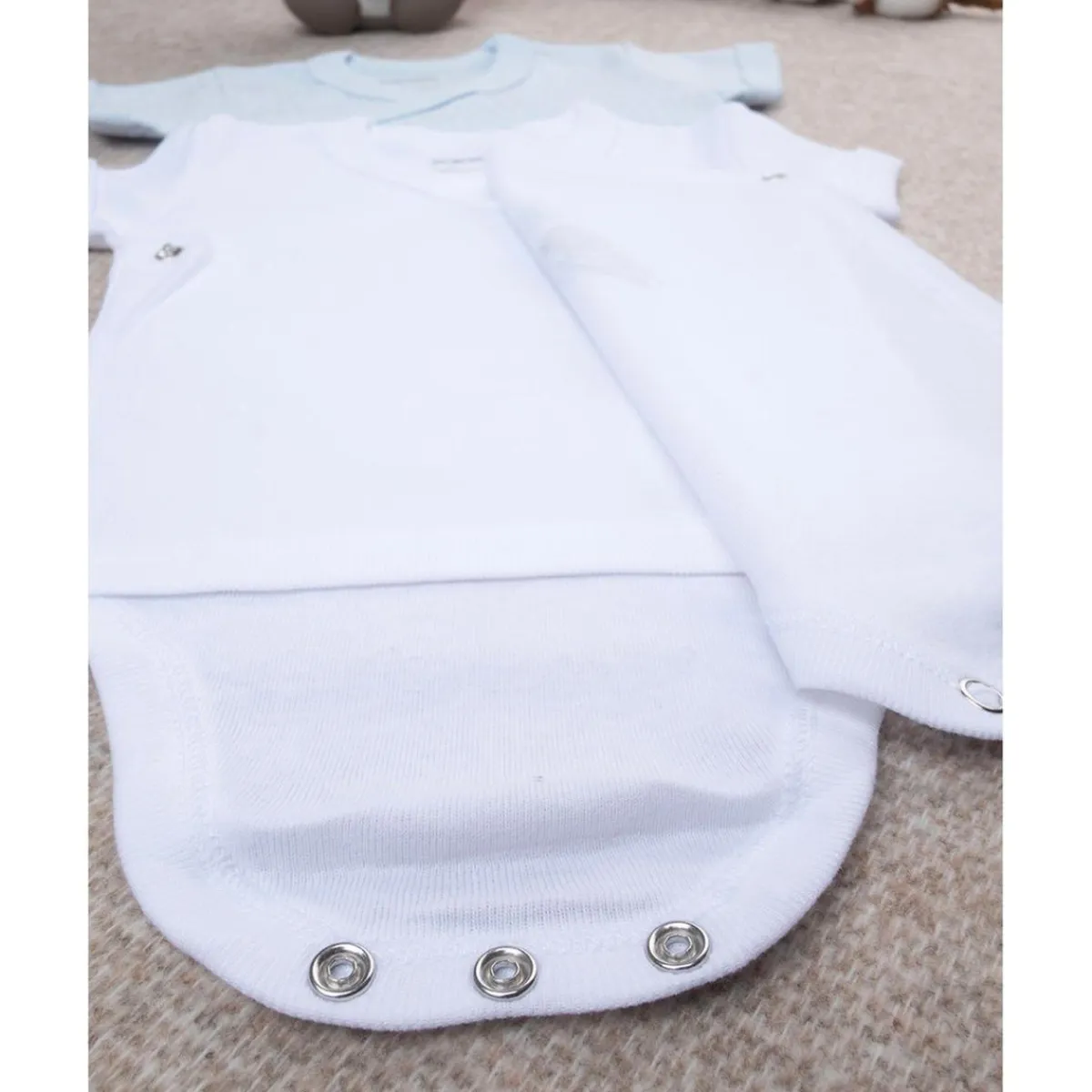 Clearance Paquete 2 body blanco y celeste Recién Nacido·Ropa Y Accesorios|Ropa Y Accesorios·Bodies