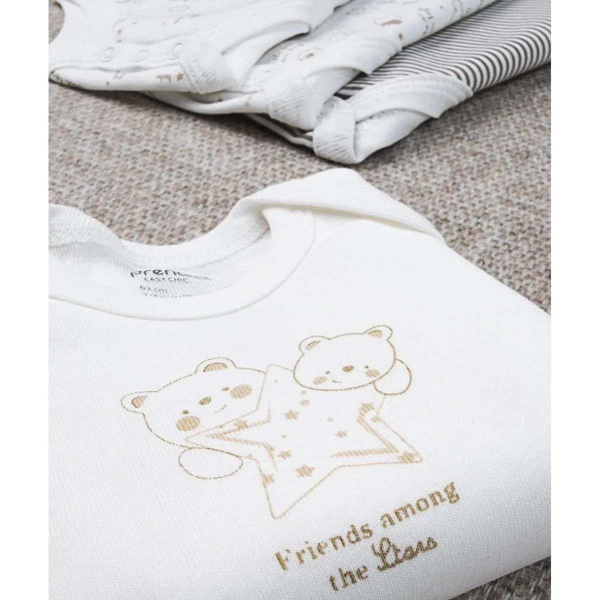 Paquete 5 body cortos unisex oro*Prenatal New