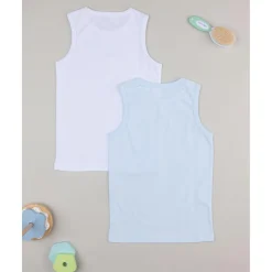 Discount Paquete 2 camisetas de tirantes anchos blanco/azul Descanso Y Ropa Interior·Infantil 2-10 Años