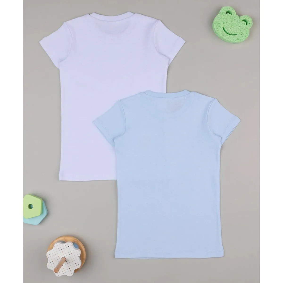 Paquete 2 camisetas niña blanco/azul*Prenatal Clearance