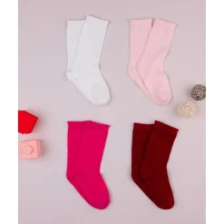 Paquete de 4 calcetines altos para niña*Prenatal Sale