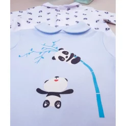 Sale Paquete de 2 peleles en interlock blanco y azul Ropa Y Accesorios·Peleles|Recién Nacido·Ropa Y Accesorios