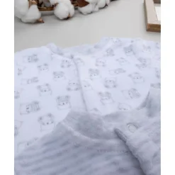 Hot Paquete de 3 pijamas de terciopelo gris y crema Ropa Y Accesorios·Peleles|Recién Nacido·Ropa Y Accesorios