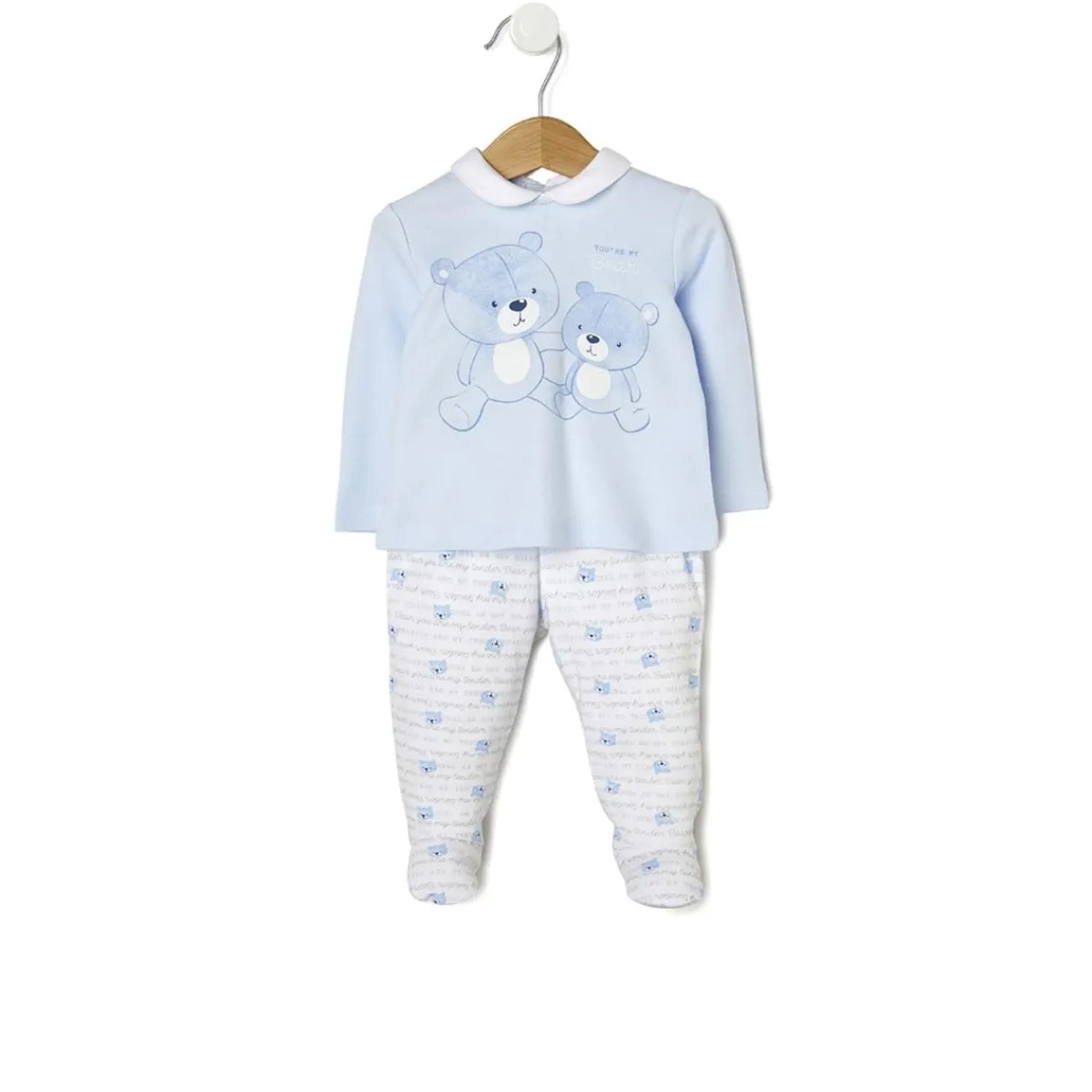 Paquete de 2 trajes azules con ositos*Prenatal