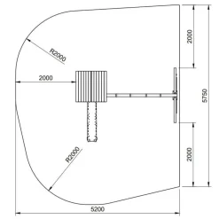 Outlet Parque infantil Carlit de madera columpios y tobogán Columpios