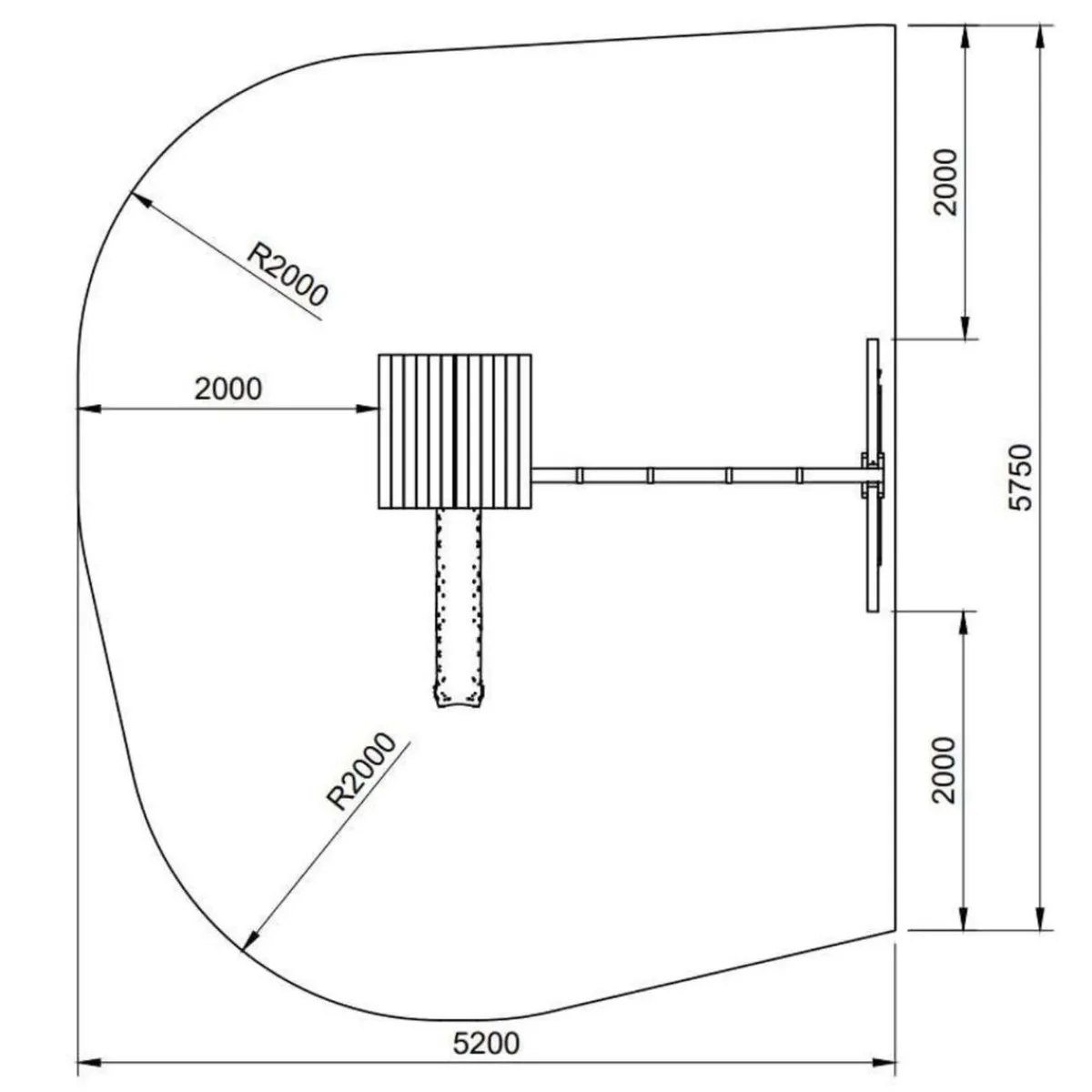 Outlet Parque infantil Carlit de madera columpios y tobogán Columpios