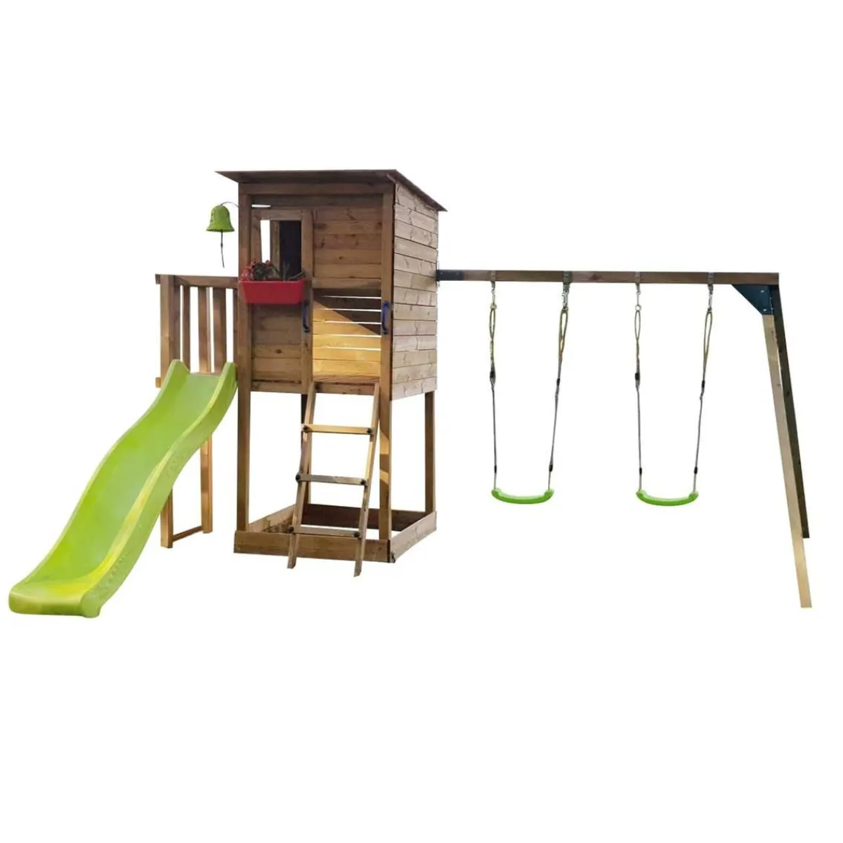 Parque juegos infantil de madera Taga con columpio doble*MASGAMES Sale