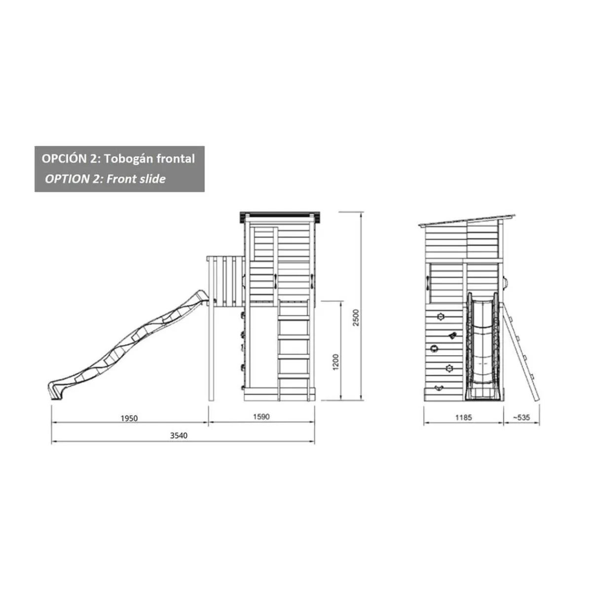 Parque juegos infantil de madera Taga con columpio doble*MASGAMES Sale