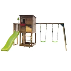 Parque juegos infantil de madera Taga escalada con columpio doble*MASGAMES Online