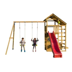 Parque juegos infantil de madera Teide XL con columpio doble*MASGAMES