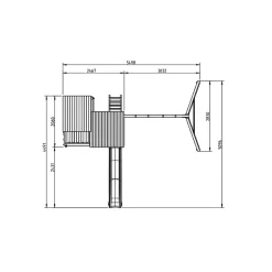 Parque juegos infantil de madera Palazzo XL con columpio doble*MASGAMES Clearance