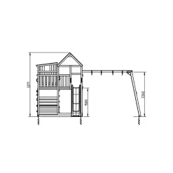 Parque juegos infantil de madera Palazzo XL con columpio doble*MASGAMES Clearance