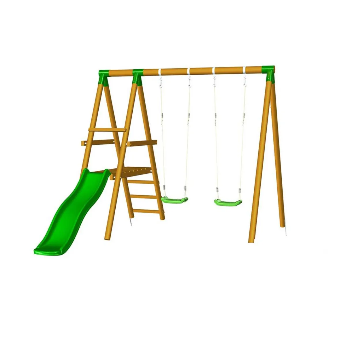 Parque juegos infantil de madera Milos Columpios